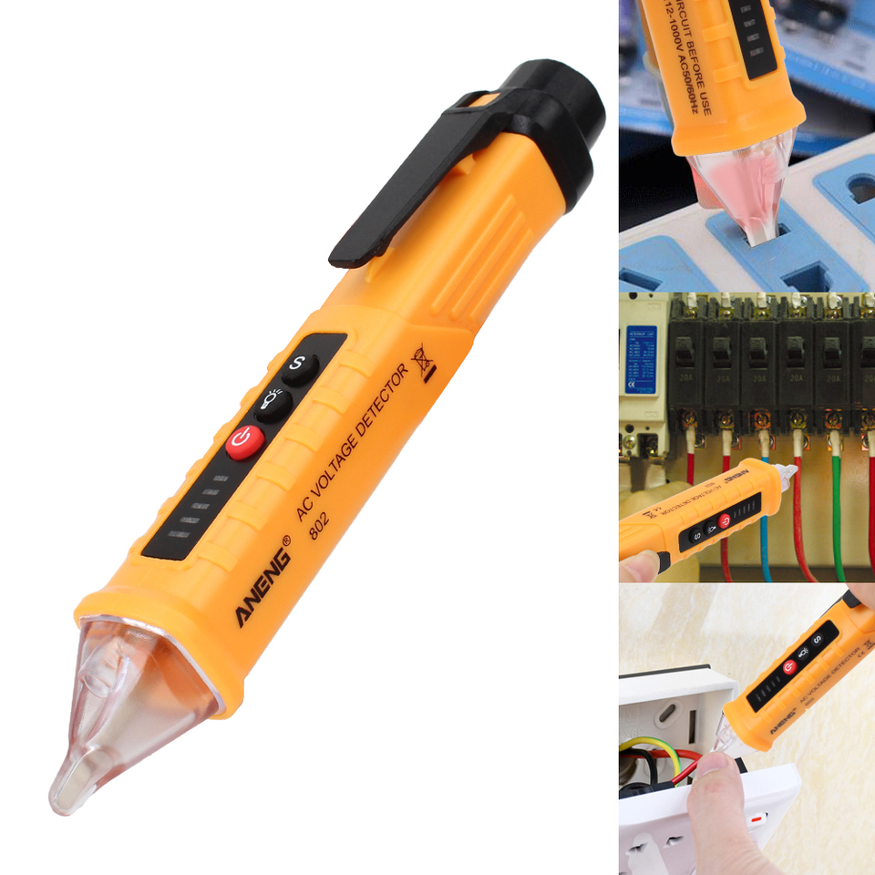 Current Sensor Tester Meter Tester Pen VC1010 Digital AC/DC Voltage Detectors Smart Non-Contact Sensitivity Adjustable