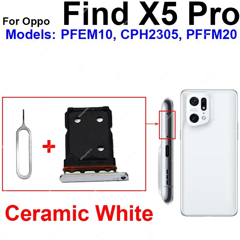Tiroir SIM Noir Origine Pour Oppo Find X5 - Référence 3886966, Neuf (ouvert Jamais Utilisé)