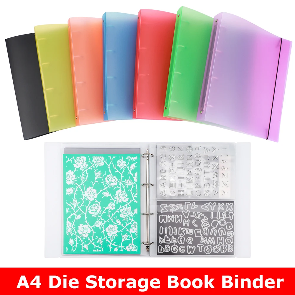 A4 Die Storage Book Binder Page Protectors Pockets Inserts Organizer Magnet Sheet for Diy Die and Stamp Craft Supplies Organizer