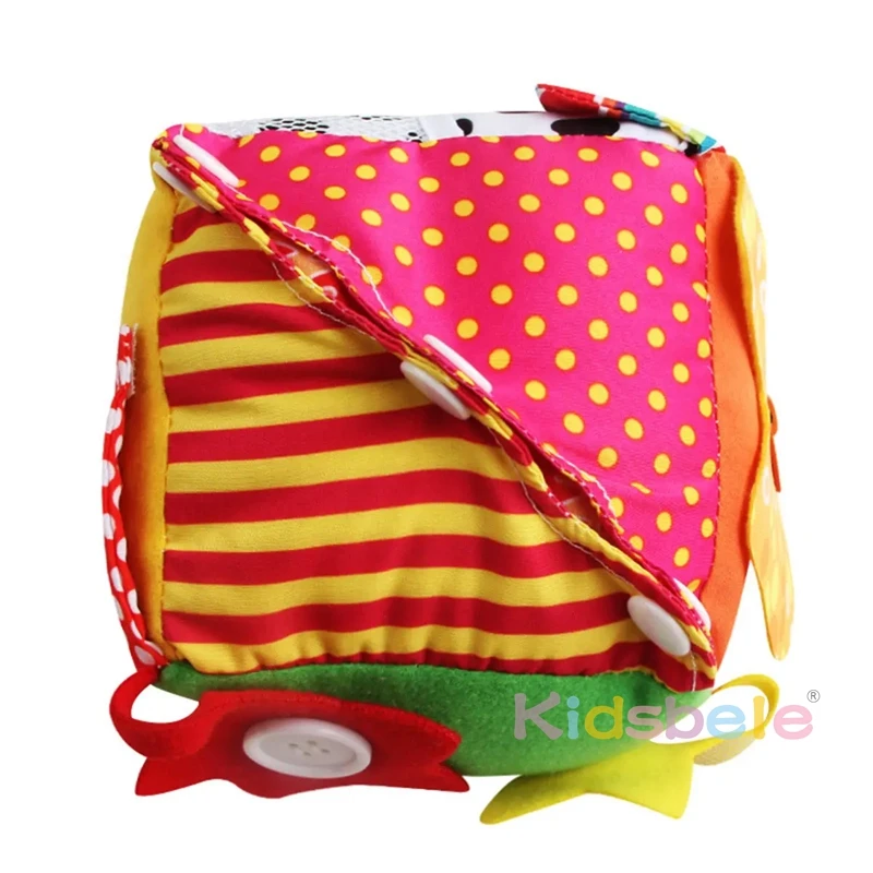 Cubic Activity Learning Toy Sensory Toy Sensory Toy with Zippers, Latches, Buckles, Laces, Snaps, Buttons and More 4