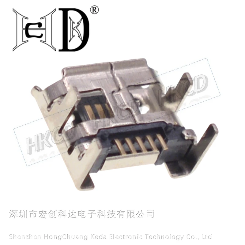 10pcs 마이크로 USB 5핀 암 커넥터 SMD 소켓 잭 충전 포트 교체 전화 태블릿 PCB 보드용
