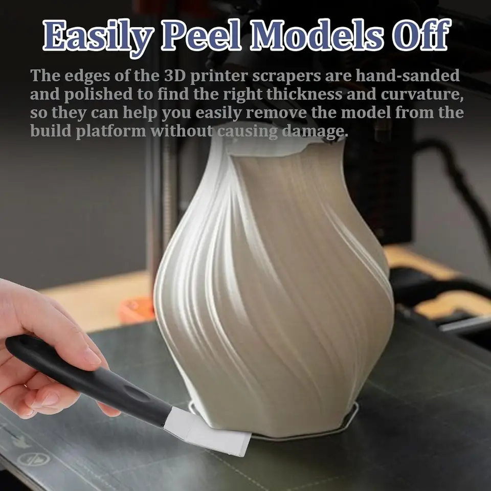 3D Printer Tool 3D Printer Scraper Tool Upgraded Polished Stainless Metal 3D Printer Spatula 3D Printer Scraper for 3D Printing image 5