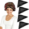 Durable Cotton Hair Net Good Breathability Effective Women Triangular Mesh Hair Net Universal Sleep Hairnet For Lady 1