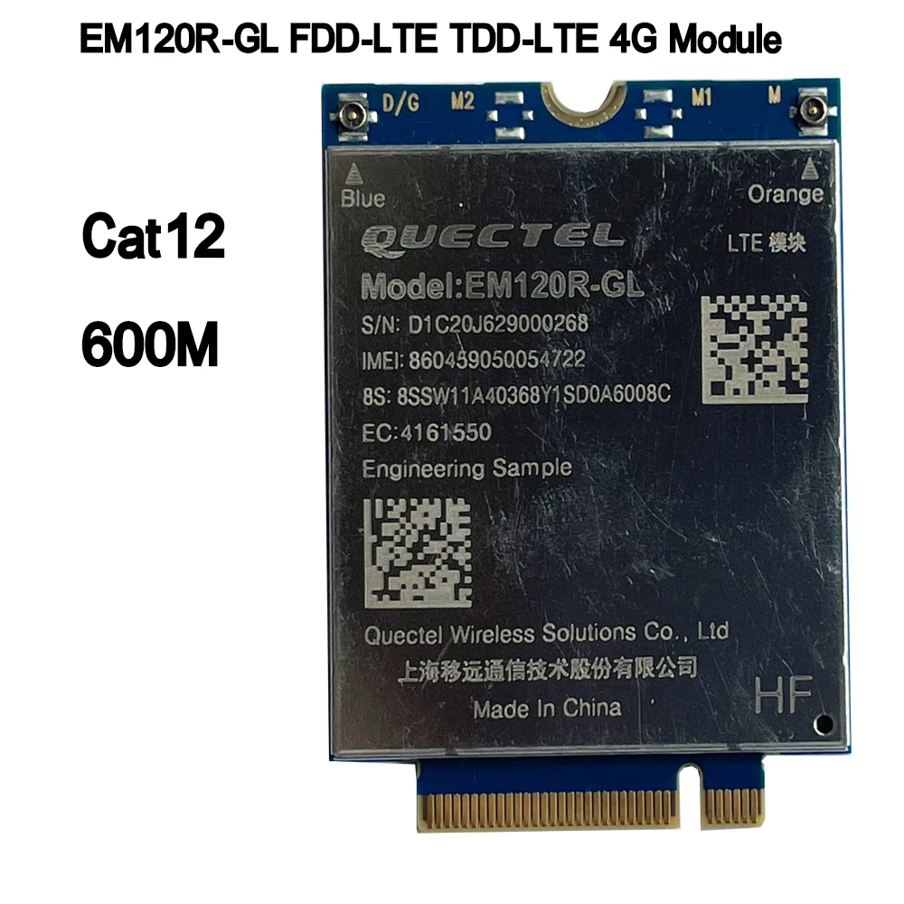 Quectel EM120R-GL M.2 4G Module FDD-LTE TDD-LTE Cat12 600M 4G Card For Laptop цена и фото