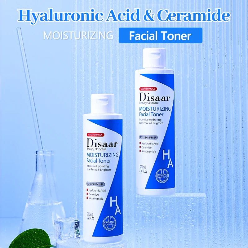 Disaar Moisturizing Toner 200ml Hyaluronic Acid Ceramide Nicotinamide Essence Intensive Hydrating Fine Pore Brighten Skin Care