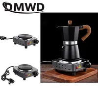DMWD électrique Moka café chauffage brûleur lait poêle four moka Pot chauffage plus chaud cuisinière voyage tasse cuisson tasse chaude plaque 4