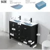 48" Bathroom Vanities with Sink Combo Modern Thickened Wood Bathroom Storage Cabinet w/Undermount Double Sink Home Improvement 2