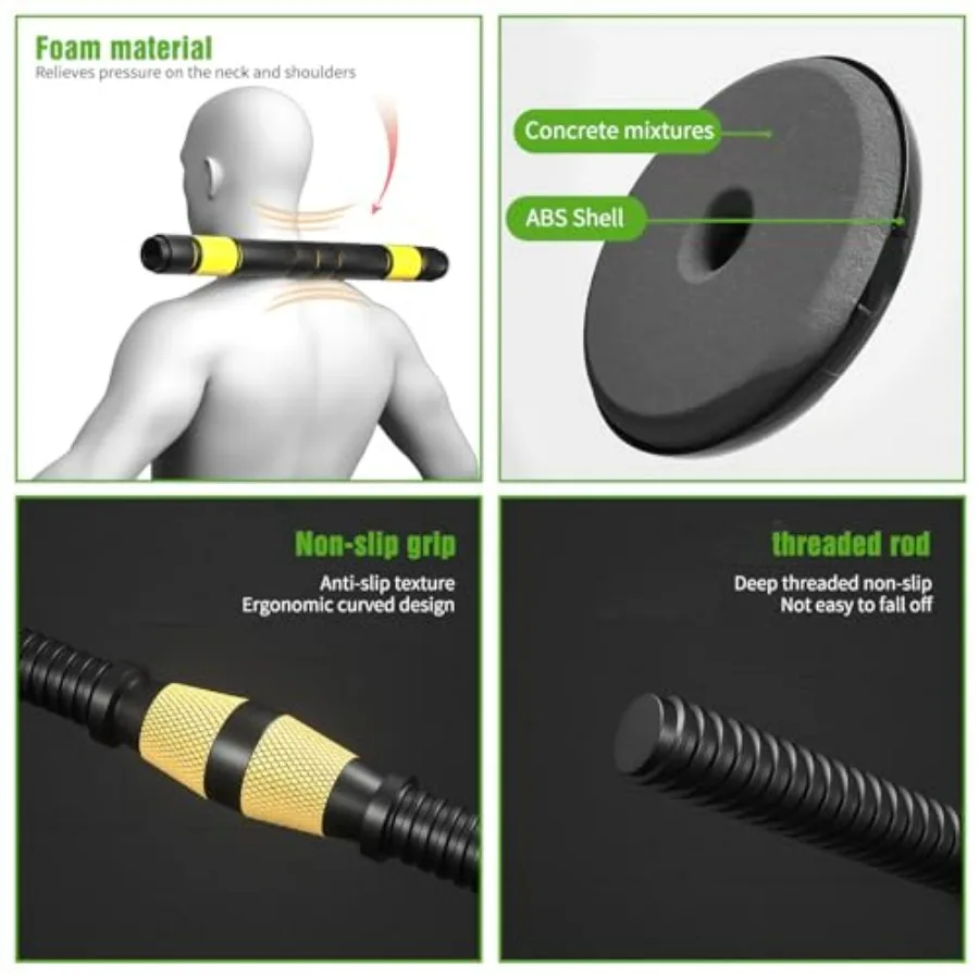 Adjustable Dumbbell Set, 44 lb Free Weight Dumbbell Barbell Set with Connectors, Converts to Barbell, for Home Gym Exercise, Wom