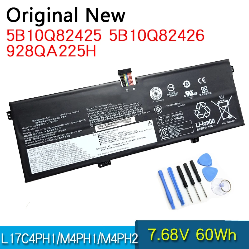 

NEW Original Battery L17C4PH1 L17M4PH2 L17M4PH1 For Lenovo Yoga 7 Pro Yoga C930-13IKB 5B10Q82425 Pro-13IKB 7.68V 60Wh
