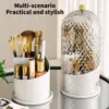 Transparent Plastic Rotating Makeup Brush Organizer, Desktop Decoration, Multi-functional Makeup Brush Storage Box 3
