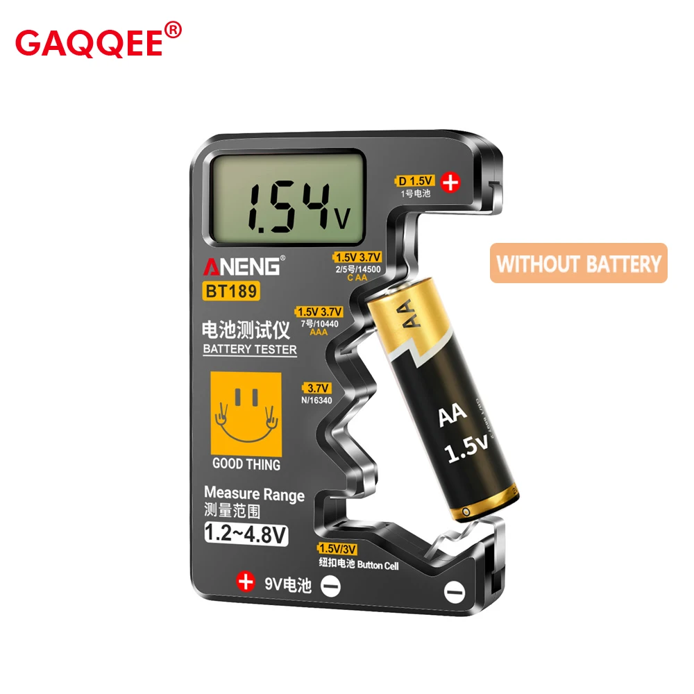 Ultrasmall Battery Tester 9V AA AAA Button Cell Universal Household LCD Digital Display Battery