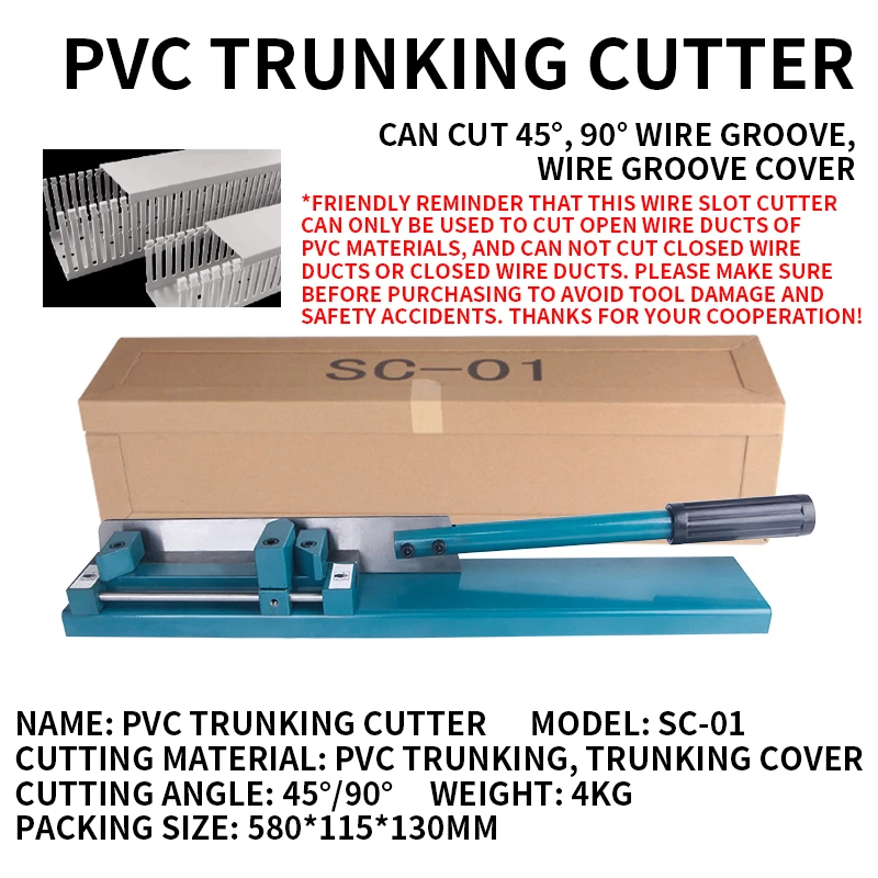 Sc01 Wire Duct Cutter Plastic Slotted Wiring Duct And Covers Cutting