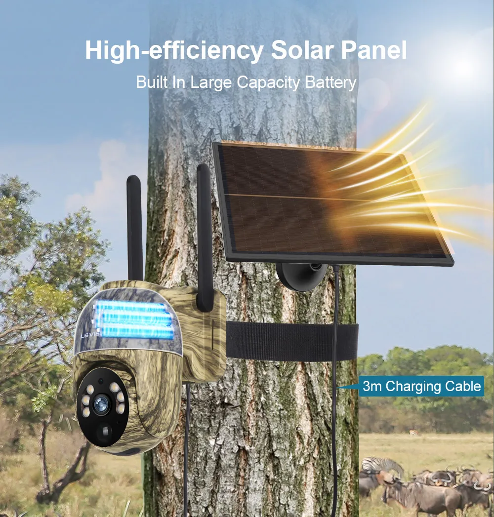 LS VISION 4MP Wireless Hunting Solar Camera Human/Animal Detection Ubox WiFi/4G