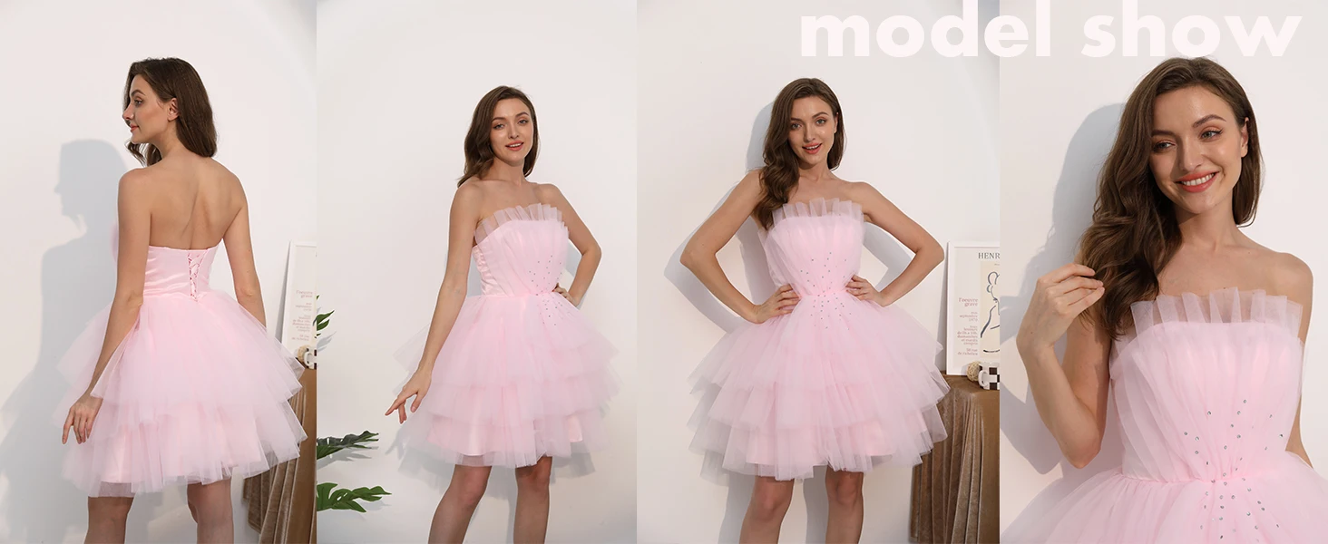 Kurzer trägerloser Minirock im Stil der 80er Jahre