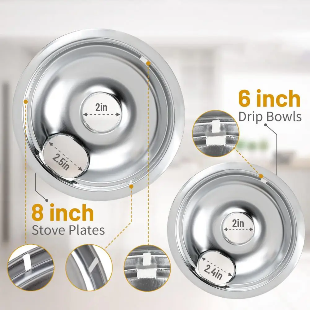 COZZIVITA W10196405 W10196406 – Sartenes De Goteo Para Estufa Eléctrica, Compatibles Con Whirlpool Electric Range Thickening Para Evitar Doblado