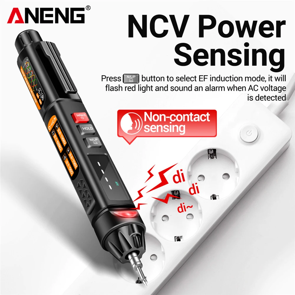 ANENG A3009 NCV Multimeter Pen Intelligent Voice Broadcast Digital Tester 6000 Counts DC AC Voltage Sensor Pen Tester Meter Tool digital multimeter multimeter tester voltage meter tester voltage detector tester