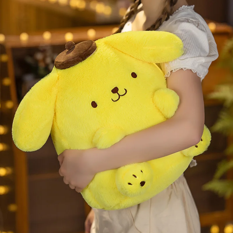 

Sanrio Plush Doll Transforms Into A Chubby Group Cute Kuromi Cinnamoroll Cartoon Throw Pillow My Melody Pom Pom Purin Plush Toy