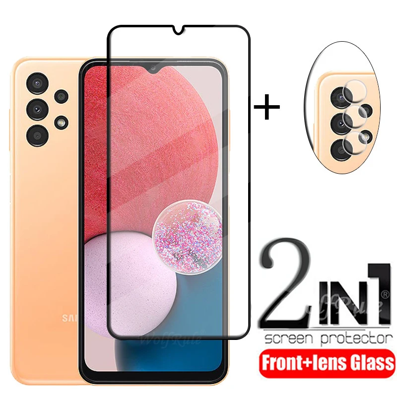

2-в-1 для Samsung Galaxy A13 стекло для Samsung A13 закаленное стекло 9H экран Protetor для Samsung A22S A23 A 13 A13 стекло объектива