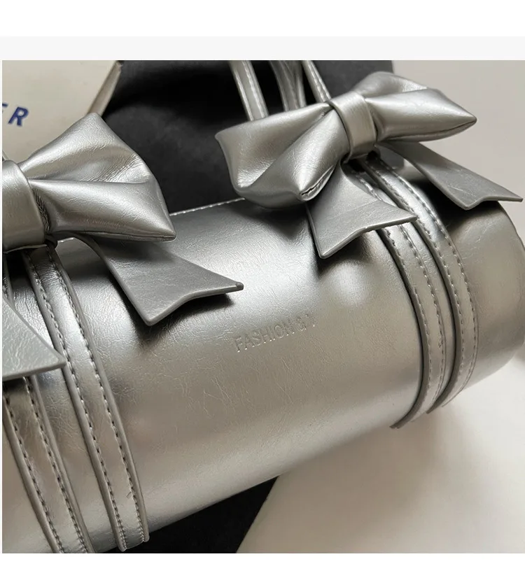 Super beliebte Nischenschleife für Damen 2024, neue, vielseitige Umhängetasche mit einer Schulter und Unterarm, zylindrischer Stocktasche_voghion.com