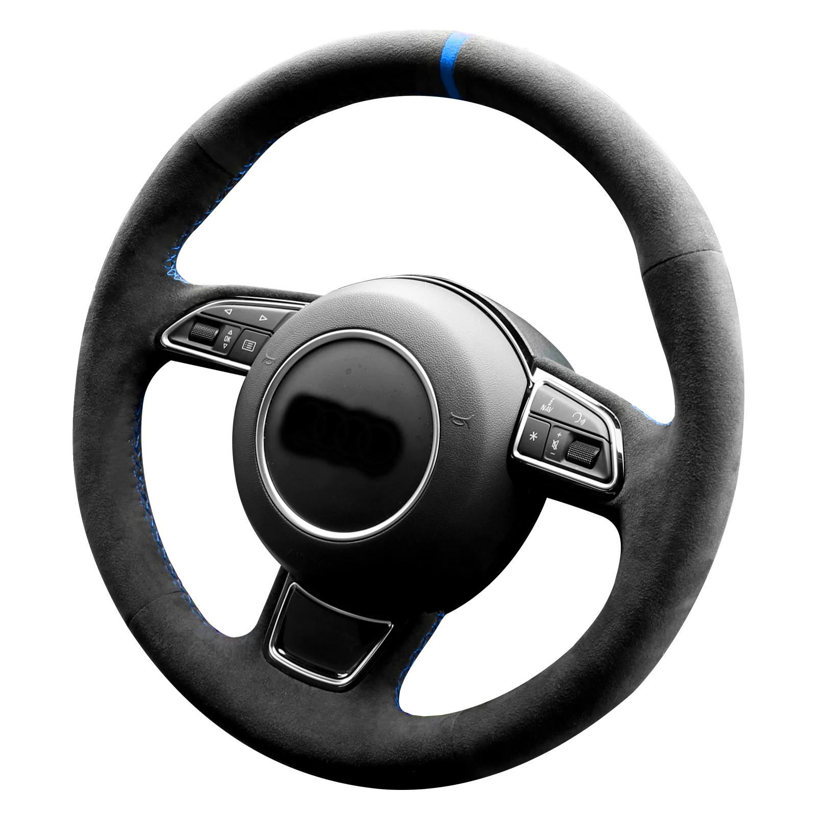 

Alfanxi Hand Stitch Alcantara Steering Wheel Cover for Audi A3 A6 Premium A6 A7 Prestige