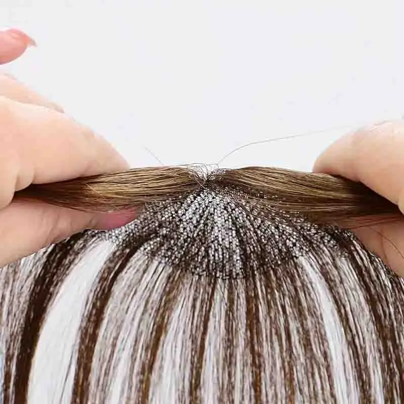 Topper per capelli umani veri al 100% per le donne Capelli lisci Volume Boost Traspirante Confortevole potenziamento dell'attaccatura dei capelli sulla fronte Aspetto naturale - immagine 3