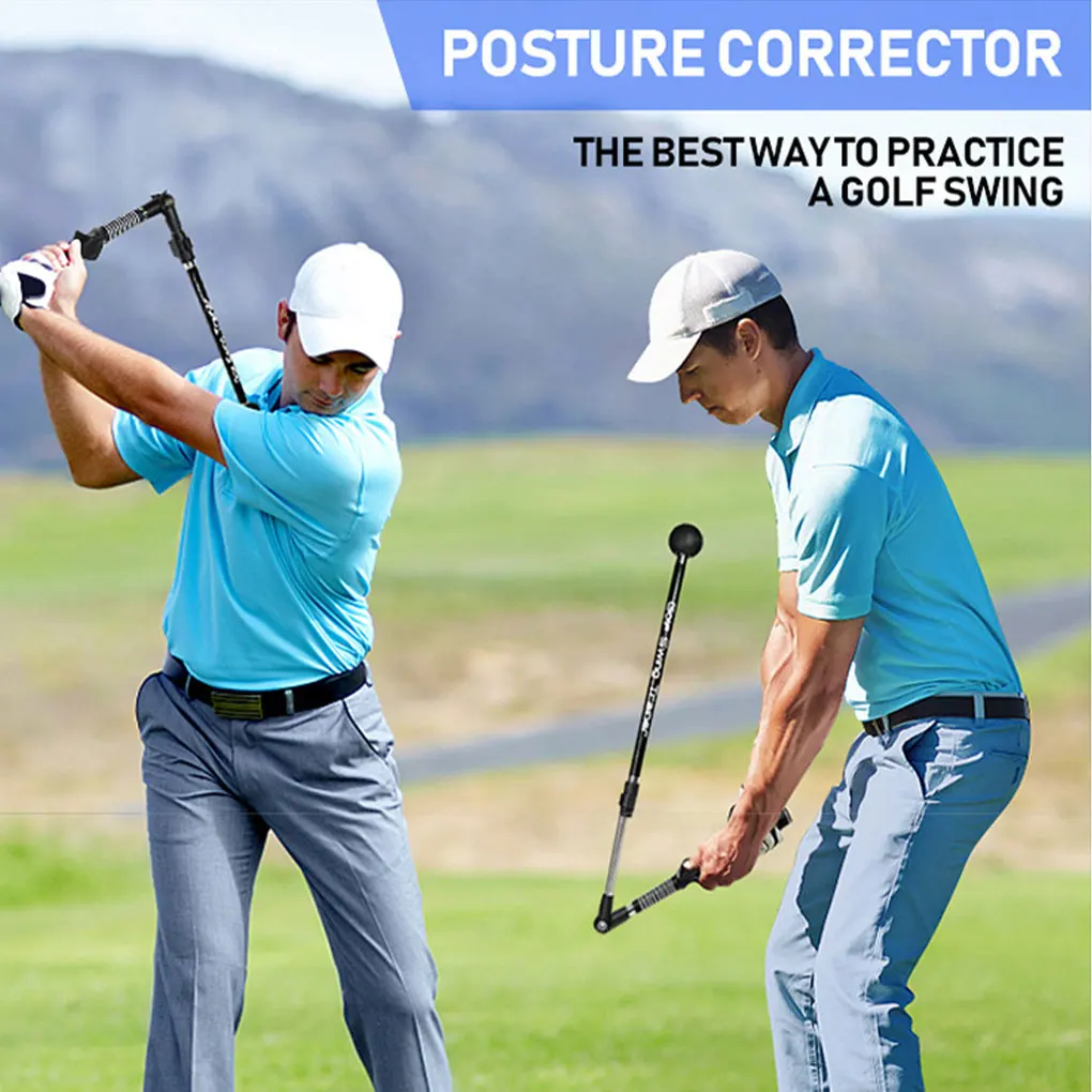 

Golfs Swing Trainer Women Golfing Alignment Stick Training Aid Exerciser Accessories Posture Corrector Left/Black