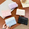 Retro Fashion Mini Short Wallet PU Leather Large Capacity Coin Purse Solid Color Card Holders Girl 1