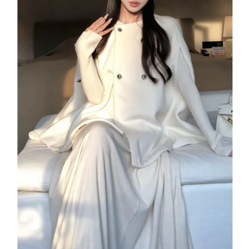 فستان ميدي عصري بأكمام طويلة لربيع وصيف وخريف وصل...