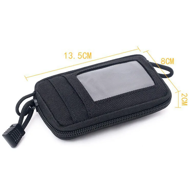 Waterproof Outdoor Waist Bag with Card Slots and Zippers