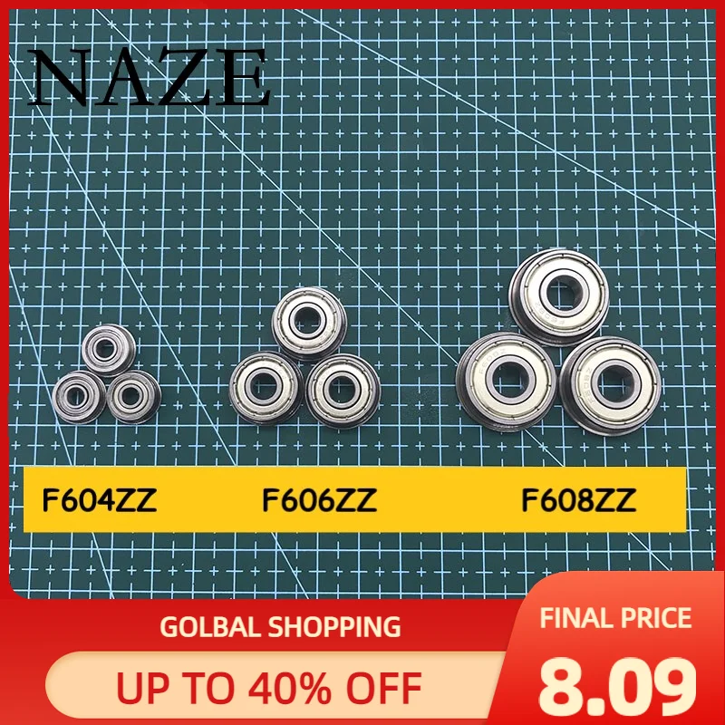 

Миниатюрные фланцевые подшипники NAZE F603 F604 F605 F606 F607 F608 F609ZZ RS фланцевый шарикоподшипник с глубоким желобом для ЧПУ