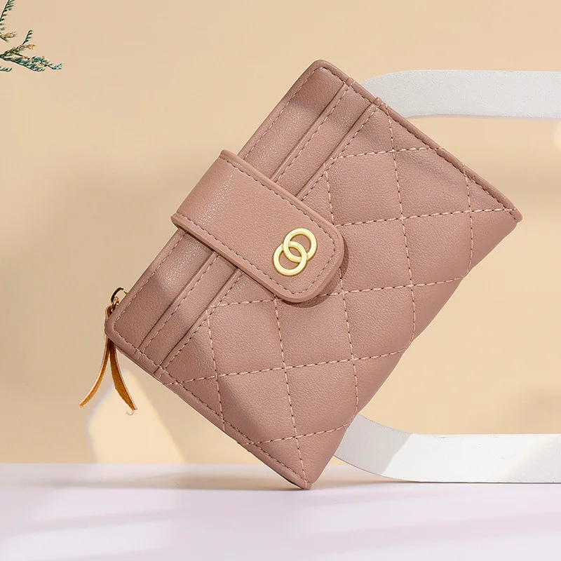 Fashion PU Leather Women's Wallet Zipper Small Coin Purse Multifunction Female Card Holder Cute Money Clip For Ladies