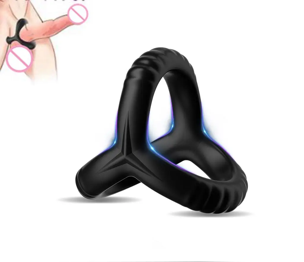 Tanie Cock Ring dla mężczyzn opóźnienie wytrysku silniejsza erekcja Sex zabawki materiały dla