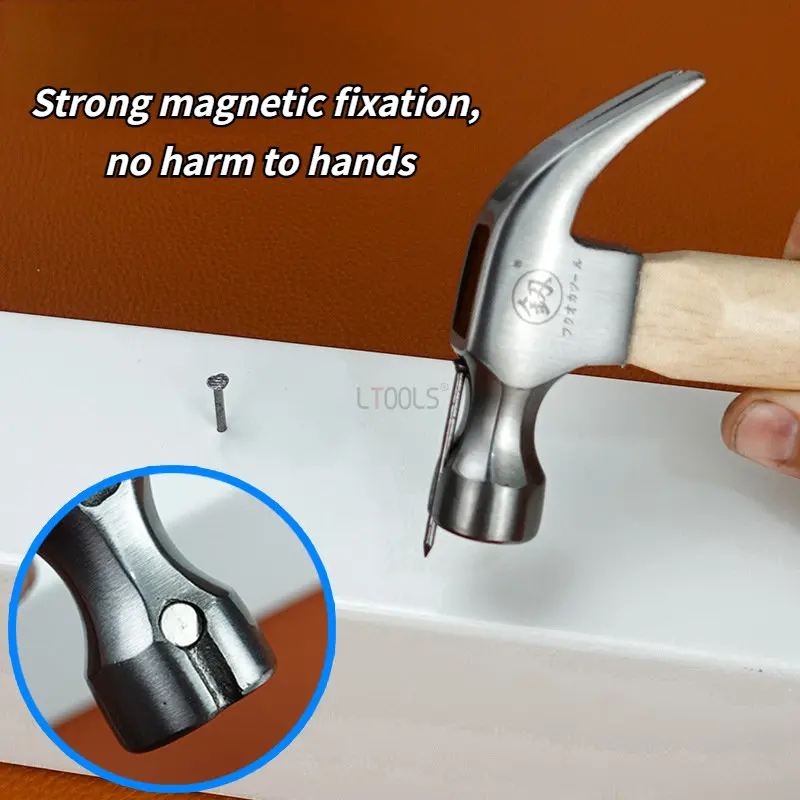 Mini Hammer Manual Tools Multitool Hammer 1Pc 165/170mm Multifunction Mini Hammer Solid Wood Short Handle High Carbon Steel Small Manual Hardware Tool