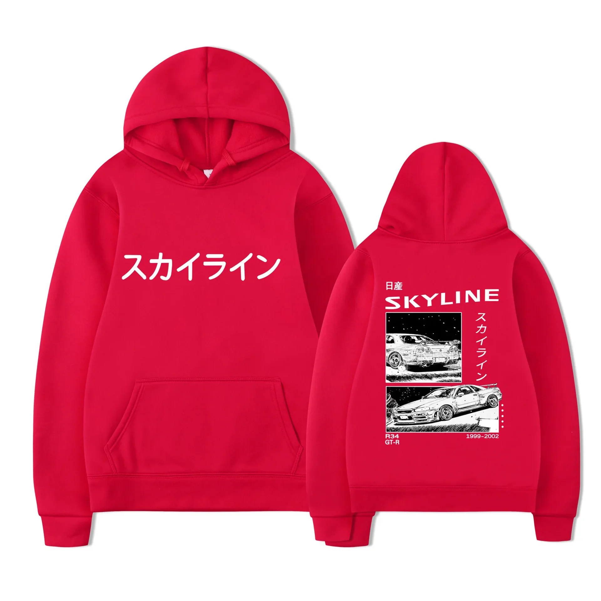 Anime Drift AE86 Initial D Double sided Street Fashion Casual Hoodies for Men and Women zip up hoodie sweatshirt jacket fleece hoodies print hoodies