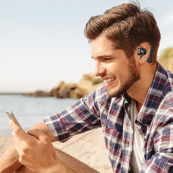 Over Ear Buds Wireless Digital Display Left Ear Single LED Headphones Women Men Entertainment Electronics With All Day Comfort 2