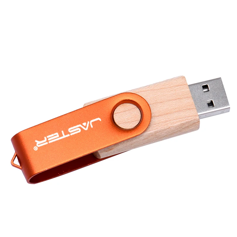 JASTER 새로운 USB 2.0 나무 회전식 USB 고속 플래시 드라이브 64GB 32GB 16GB 4GB 메모리 스틱 사진 웨딩 선물