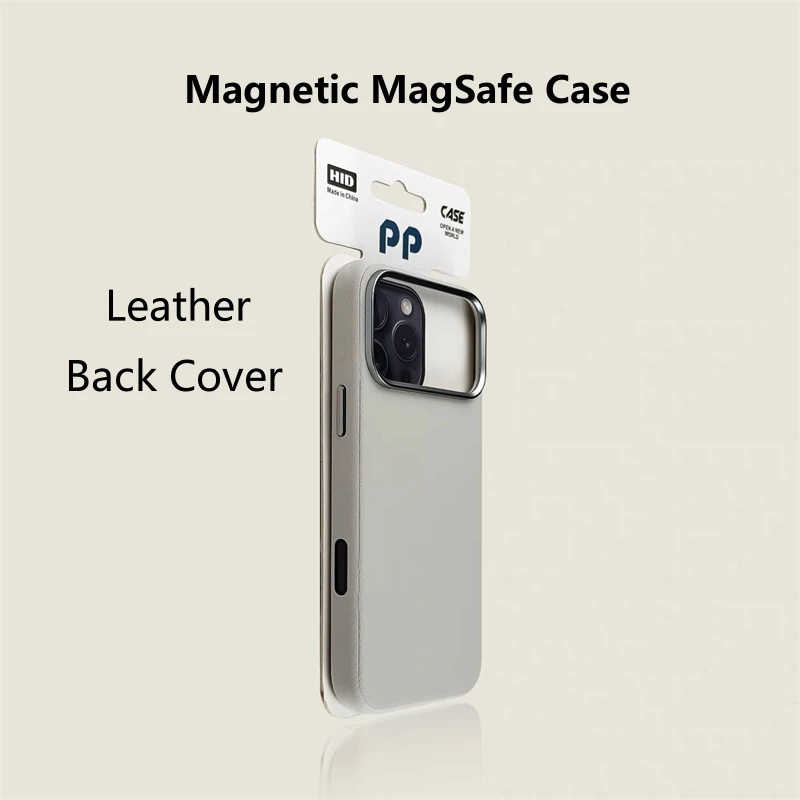 Magnetic Leather Luxury Case with Silicone Border and AI Button Bumper