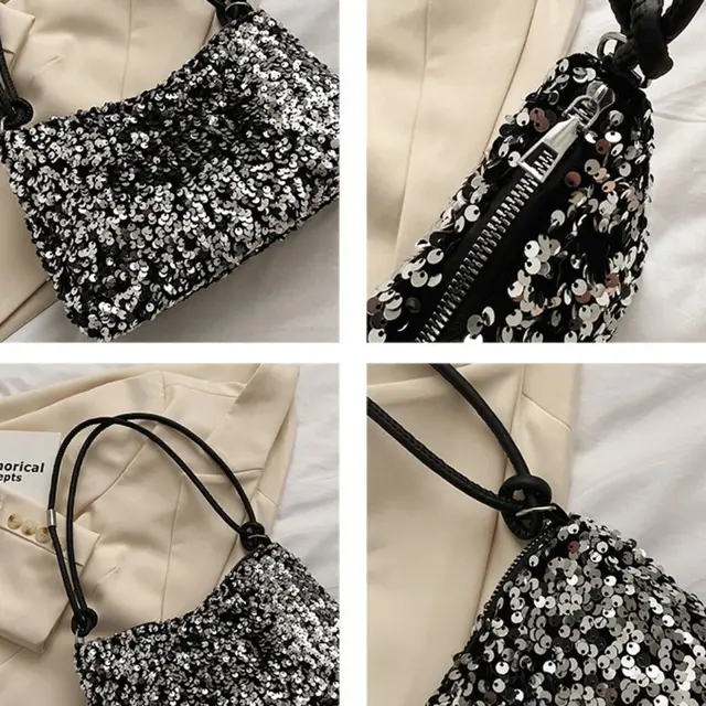 Borsa a Tracolla per Bambina Borsetta Piccola Trasparente Borsa a Mano da Principessa con Manico in Perline per Ragazza Bambini Piccoli, Arancione