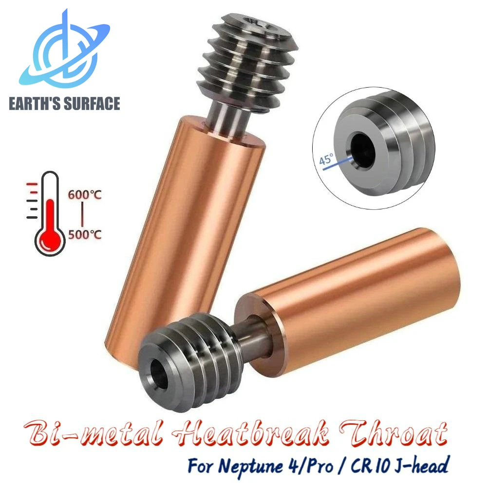 Parte Stampante 3D 3/5Pcs Neptune 4/Pro Bi-Metal Gola Uplosation Heatbreak Gola Bimetallica 1.75Mm Per Ender 3/Cr-10/Neptune 4/Pro