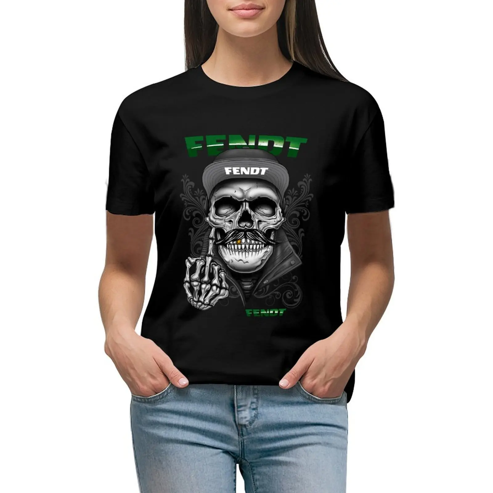

FENDT T-shirt lady clothes aesthetic clothes t-shirt dress for Women graphic