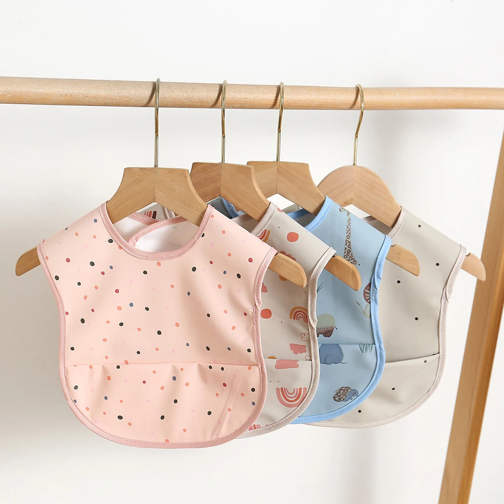 PU Waterproof Baby Bibs Cartoon Newborns Bibs Burp Cloth Baby Scarf