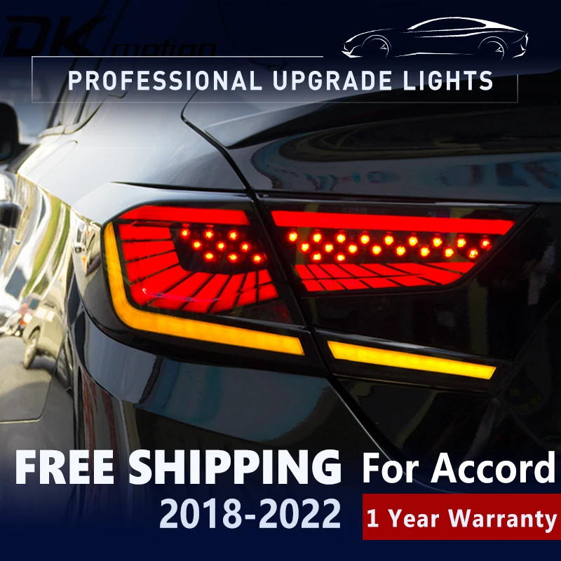 

Новинка, задние фонари для Honda Accord 10-го поколения, 2018-2022 звезд, дизайн, полный фонарь DRL с последовательным индикатором, задние фонари