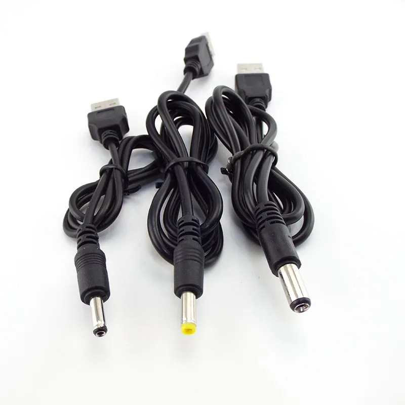 5/10pcs USB to DC 3.5*1.35mm 2.0*0.6mm 2.5*0.7mm 4.0*1.7mm 5.5*2.1mm 5.5*2.5mm Plug Jack DC 5V Power Extension Cable Connector