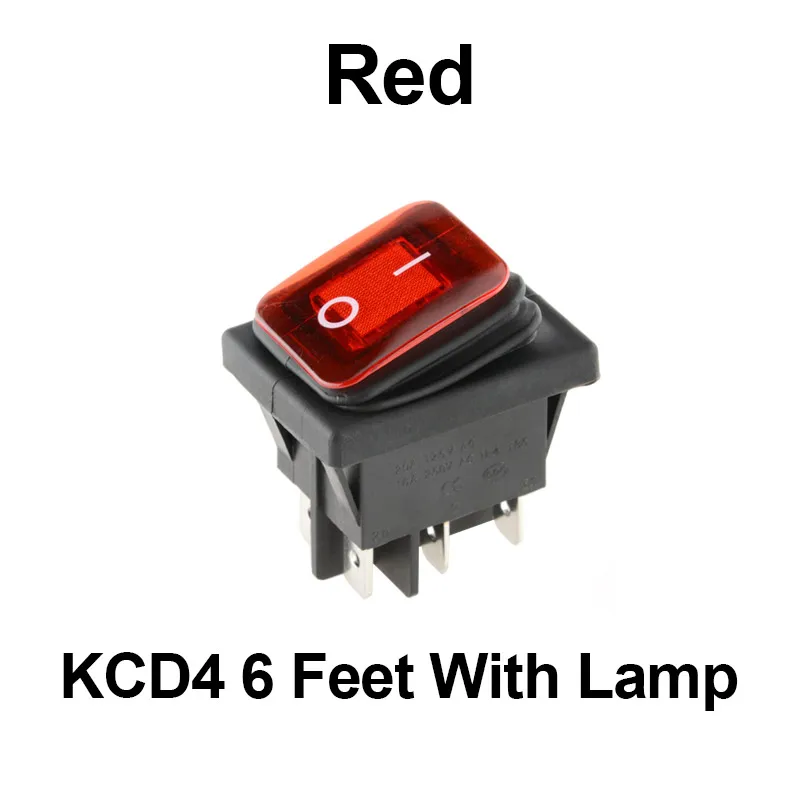 Interruptor Pulsador Impermeable 24V – 4 Piezas, Enclavamiento SPST, Para Agujero De 16mm, Con Anillo LED Rojo