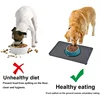 Pet Supplies Silicone Dog Bowl Mat with High Lips Non-Stick Waterproof Food Feeding Pad Puppy Feeder Tray Water Cushion Placemat 6