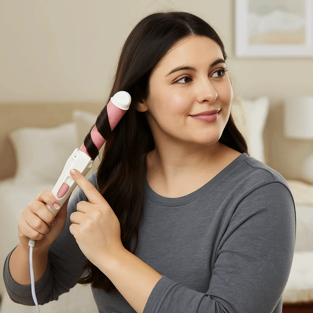 Professional Ceramic Hair Curler Quick Heating Portable Electric Curls Wand Temperature Control Curling Iron Women Styling