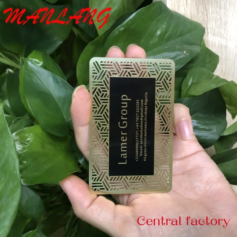 Custom  2023 hot prct VIP ebers credit card stainls steel gold foil y etal busins card