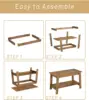 Coffee Table, Rustic Coffee Tables for Living Room, Outdoors, Home Office, Bedroom, Wood Living Room Tables with 2-Tie, Brown 6