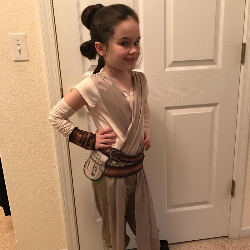 Cosplay Costume for Star Wars Rey The Rise of Skywalker Kids Halloween Party Clothes