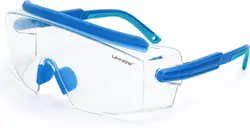 Enhanced Industrial Safety Goggles with Impact Resistance and UV Protection, Full Frame Windproof Design (Blue)